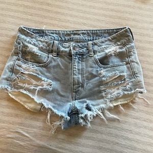 AE high waisted jean shorts